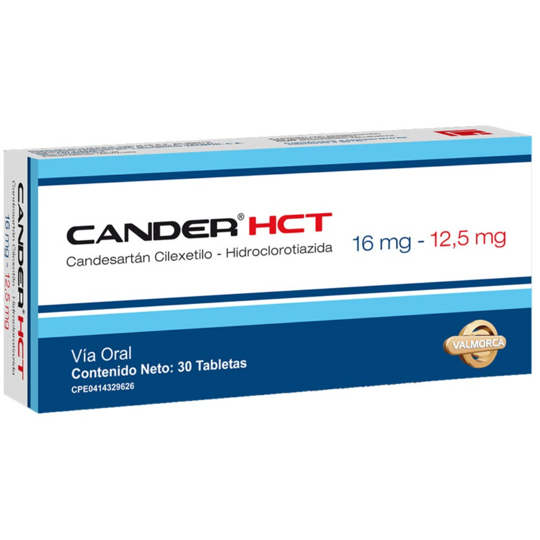 CANDER HCT CANDESARTAN HIDROCLOROTIAZIDA 16-12.5MG TAB X 30 
